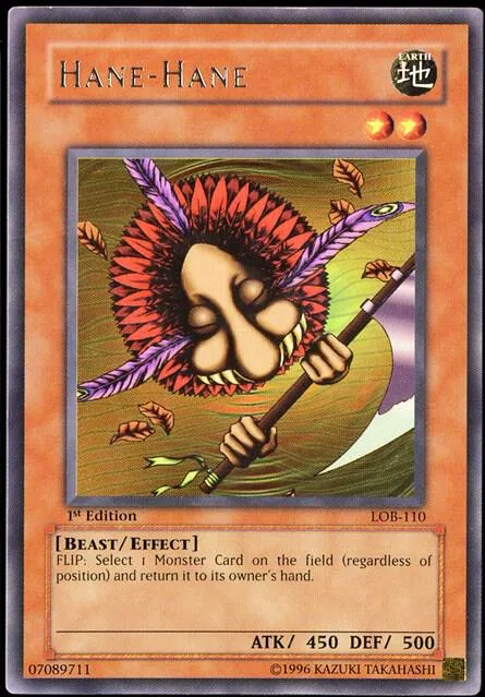Hane-Hane LOB-110 1st Edition Yu-Gi-Oh card from The Legend of Blue Eyes White Dragon