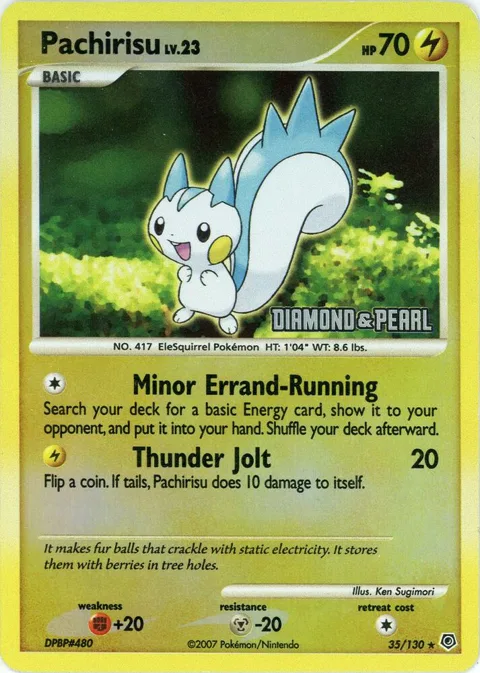 Pachirisu - 35/130 [Diamond & Pearl] #035/130 Reverse Holofoil Pokémon card from Burger King Promos