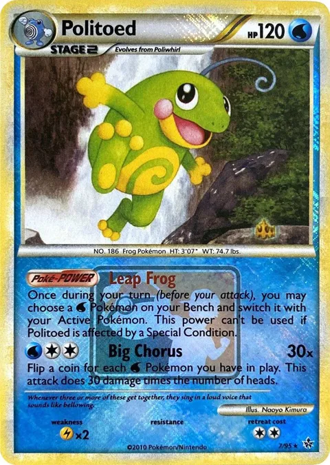 Politoed - 7/95 League Promo #007/095 Reverse Holofoil Pokémon card from League & Championship Cards