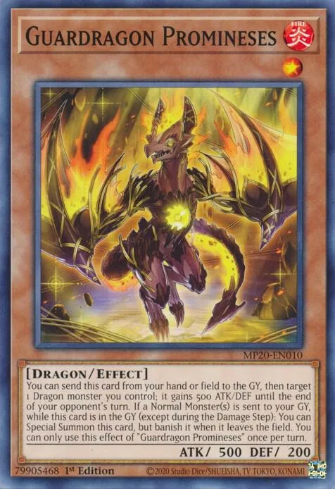 Guardragon Promineses MP20-EN010 Yu-Gi-Oh card from 2020 Tin of Lost Memories