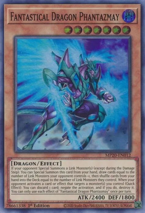 Fantastical Dragon Phantazmay MP20-EN012 Yu-Gi-Oh card from 2020 Tin of Lost Memories
