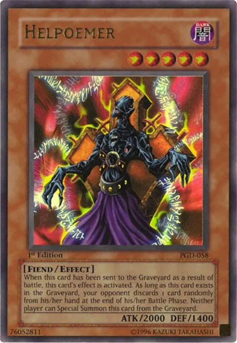 Helpoemer PGD-058 1st Edition Yu-Gi-Oh card from Pharaonic Guardian