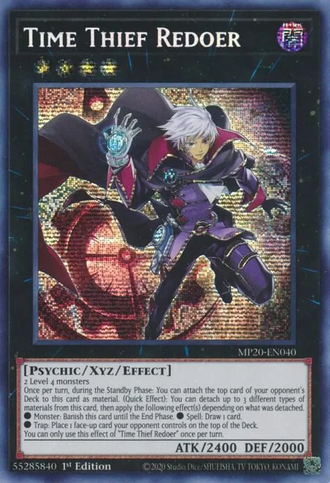 Time Thief Redoer MP20-EN040 Yu-Gi-Oh card from 2020 Tin of Lost Memories