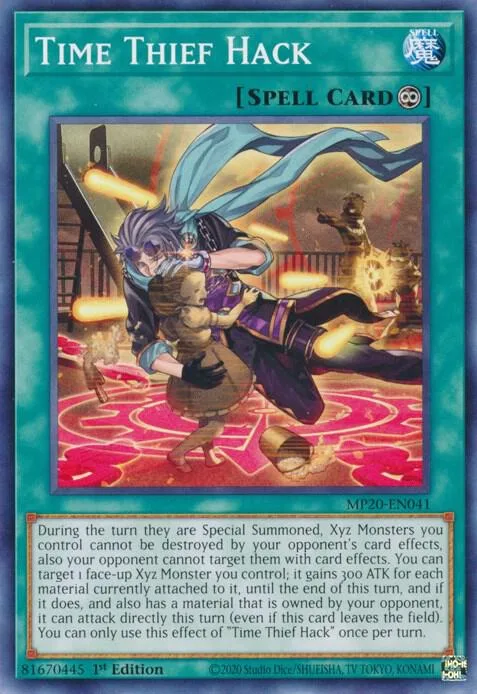 Time Thief Hack MP20-EN041 Yu-Gi-Oh card from 2020 Tin of Lost Memories