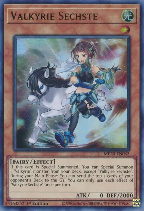 Valkyrie Sechste MP20-EN043 Yu-Gi-Oh card from 2020 Tin of Lost Memories