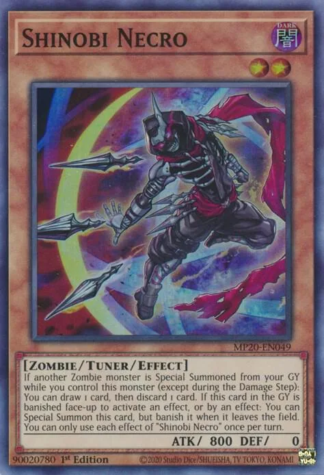 Shinobi Necro MP20-EN049 Yu-Gi-Oh card from 2020 Tin of Lost Memories