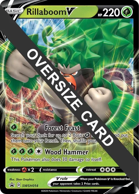 Rillaboom V #SWSH014 Holofoil Pokémon card from Jumbo Cards
