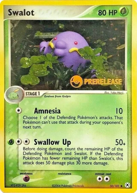 Swalot - 50/101 Prerelease #50/101 Pokémon card from Nintendo Promos
