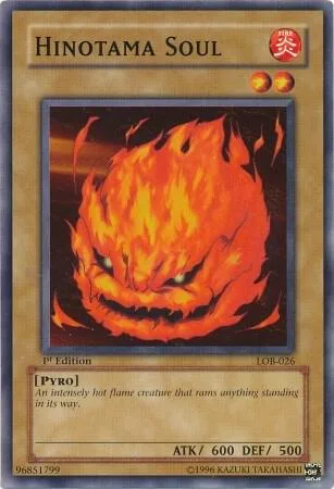 Hinotama Soul LOB-026 1st Edition Yu-Gi-Oh card from The Legend of Blue Eyes White Dragon