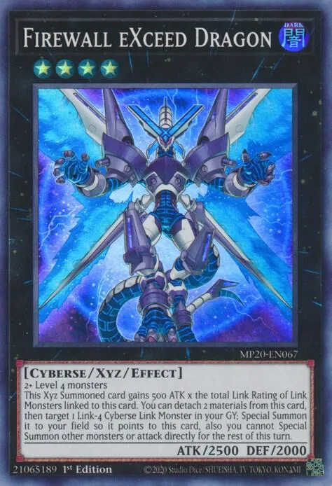 Firewall eXceed Dragon MP20-EN067 Yu-Gi-Oh card from 2020 Tin of Lost Memories
