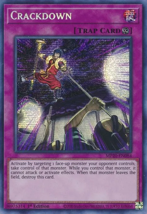 Crackdown MP20-EN084 Yu-Gi-Oh card from 2020 Tin of Lost Memories
