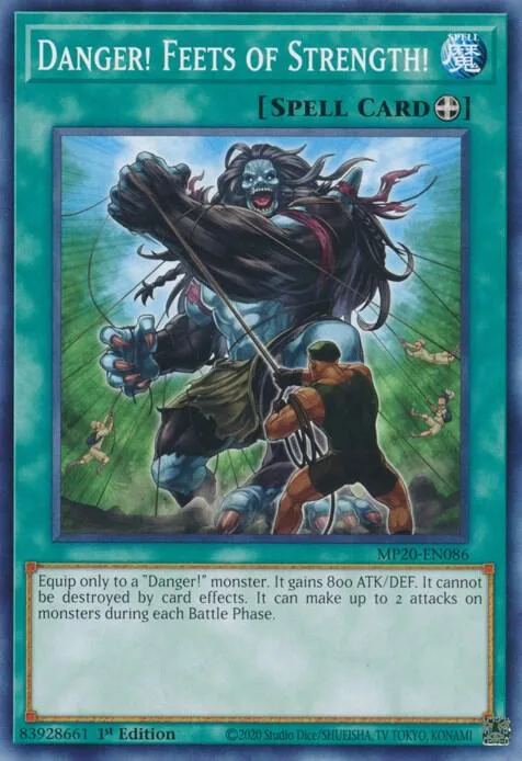 Danger! Feets of Strength! MP20-EN086 Yu-Gi-Oh card from 2020 Tin of Lost Memories