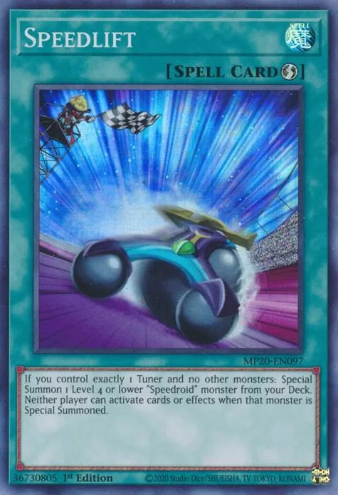 Speedlift MP20-EN097 Yu-Gi-Oh card from 2020 Tin of Lost Memories