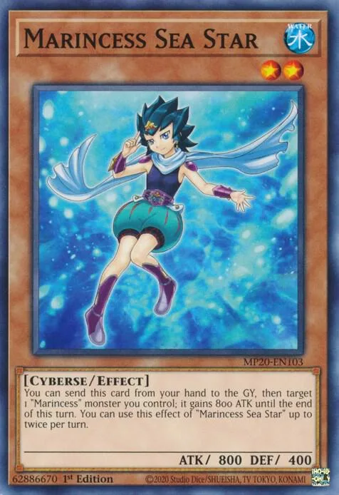 Marincess Sea Star MP20-EN103 Yu-Gi-Oh card from 2020 Tin of Lost Memories