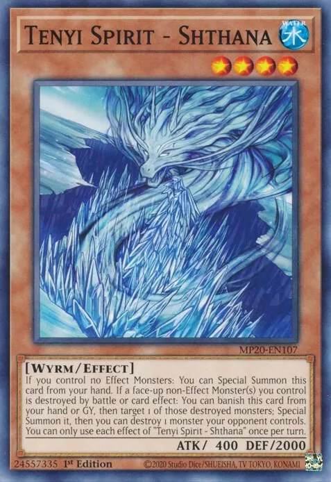 Tenyi Spirit - Shthana MP20-EN107 Yu-Gi-Oh card from 2020 Tin of Lost Memories