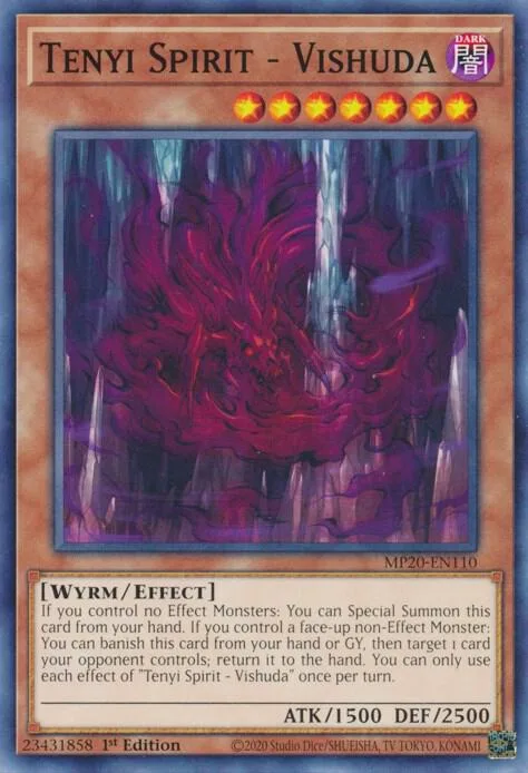 Tenyi Spirit - Vishuda MP20-EN110 Yu-Gi-Oh card from 2020 Tin of Lost Memories