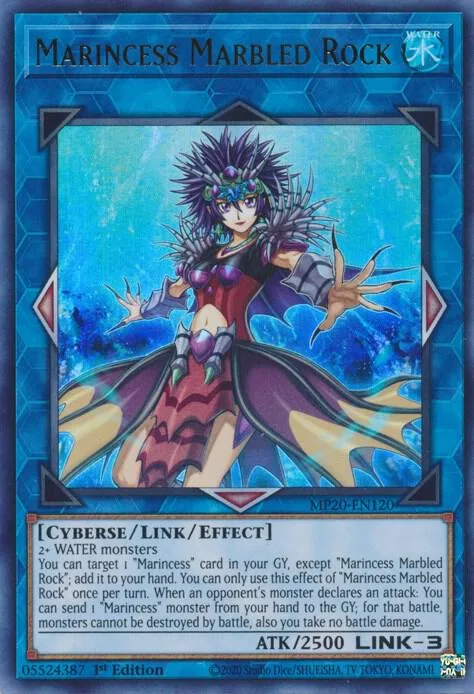 Marincess Marbled Rock MP20-EN120 Yu-Gi-Oh card from 2020 Tin of Lost Memories