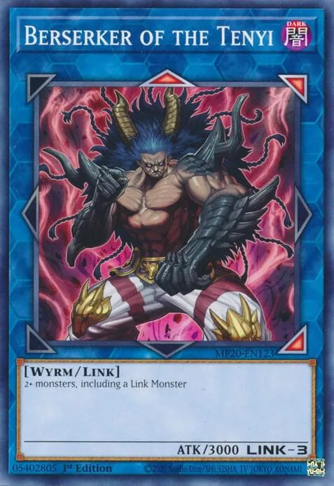 Berserker of the Tenyi MP20-EN123 Yu-Gi-Oh card from 2020 Tin of Lost Memories
