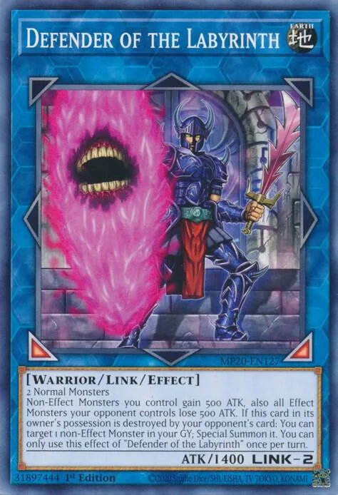 Defender of the Labyrinth MP20-EN127 Yu-Gi-Oh card from 2020 Tin of Lost Memories