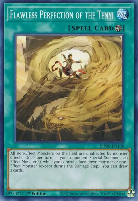 Flawless Perfection of the Tenyi MP20-EN130 Yu-Gi-Oh card from 2020 Tin of Lost Memories
