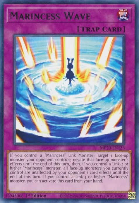 Marincess Wave MP20-EN133 Yu-Gi-Oh card from 2020 Tin of Lost Memories