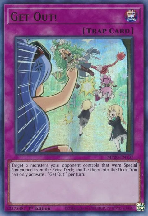 Get Out! MP20-EN137 Yu-Gi-Oh card from 2020 Tin of Lost Memories