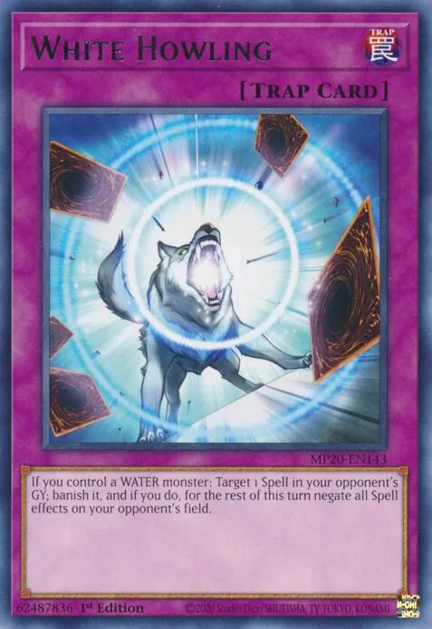 White Howling MP20-EN143 Yu-Gi-Oh card from 2020 Tin of Lost Memories