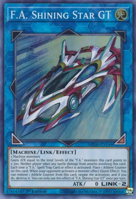 F.A. Shining Star GT MP20-EN144 Yu-Gi-Oh card from 2020 Tin of Lost Memories