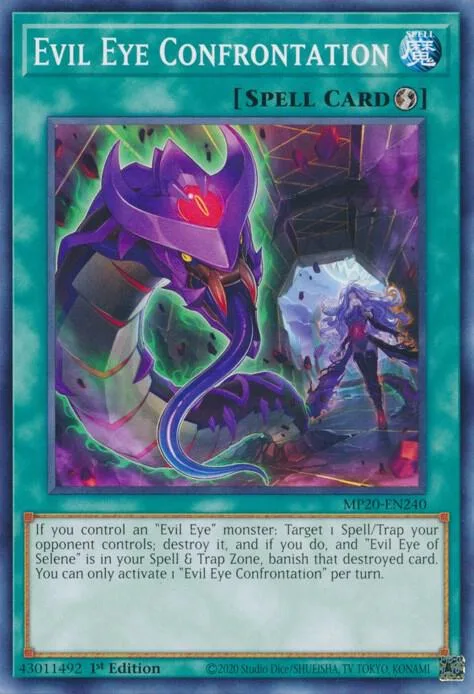 Evil Eye Confrontation MP20-EN240 Yu-Gi-Oh card from 2020 Tin of Lost Memories