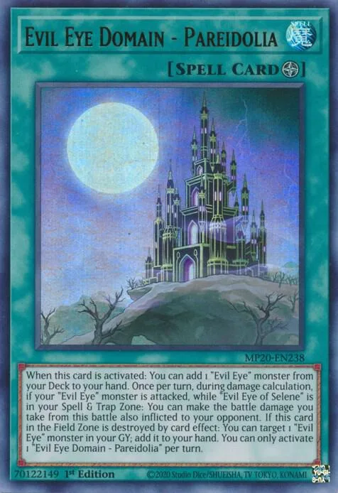 Evil Eye Domain - Pareidolia MP20-EN238 Yu-Gi-Oh card from 2020 Tin of Lost Memories