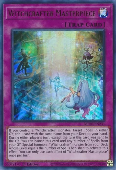 Witchcrafter Masterpiece MP20-EN231 Yu-Gi-Oh card from 2020 Tin of Lost Memories