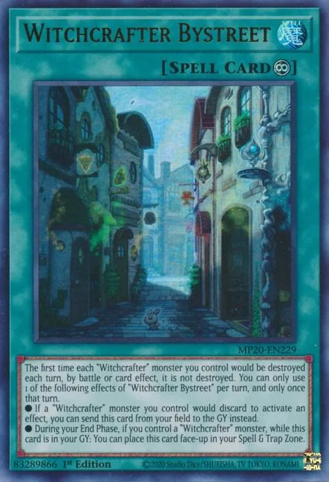 Witchcrafter Bystreet MP20-EN229 Yu-Gi-Oh card from 2020 Tin of Lost Memories
