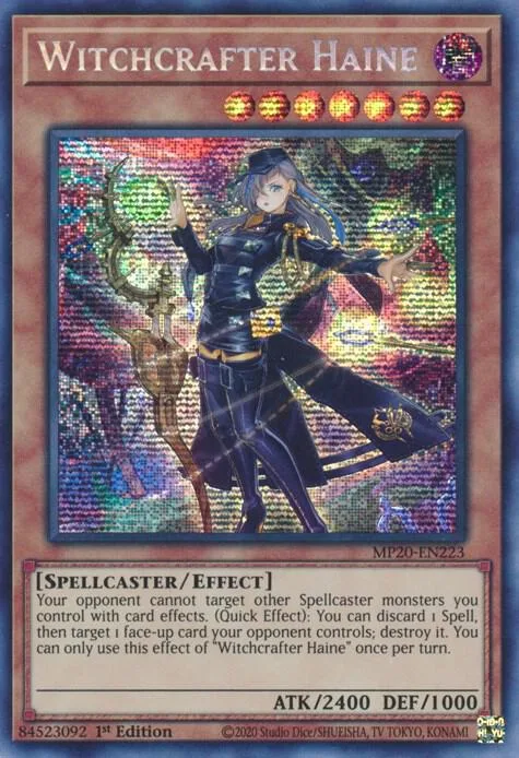 Witchcrafter Haine MP20-EN223 Yu-Gi-Oh card from 2020 Tin of Lost Memories