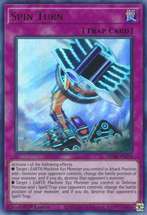 Spin Turn MP20-EN218 Yu-Gi-Oh card from 2020 Tin of Lost Memories
