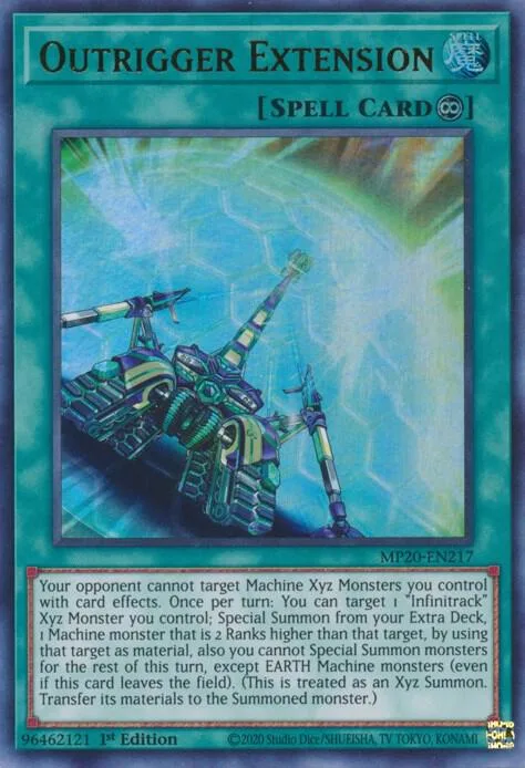 Outrigger Extension MP20-EN217 Yu-Gi-Oh card from 2020 Tin of Lost Memories