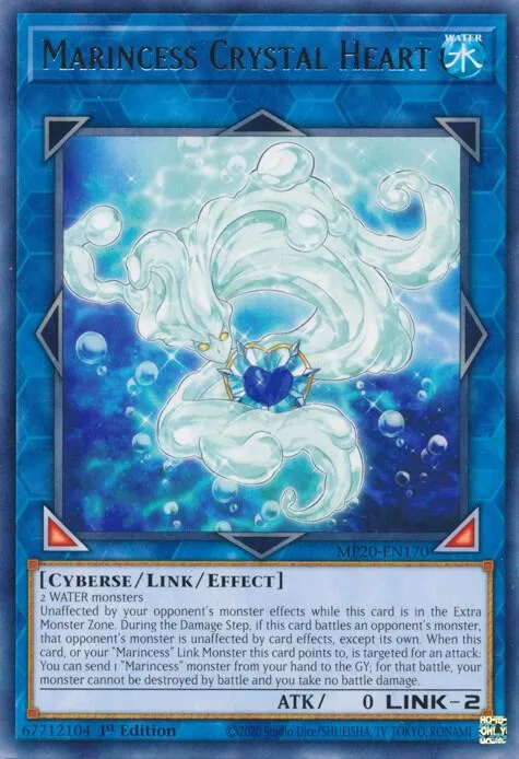 Marincess Crystal Heart MP20-EN170 Yu-Gi-Oh card from 2020 Tin of Lost Memories