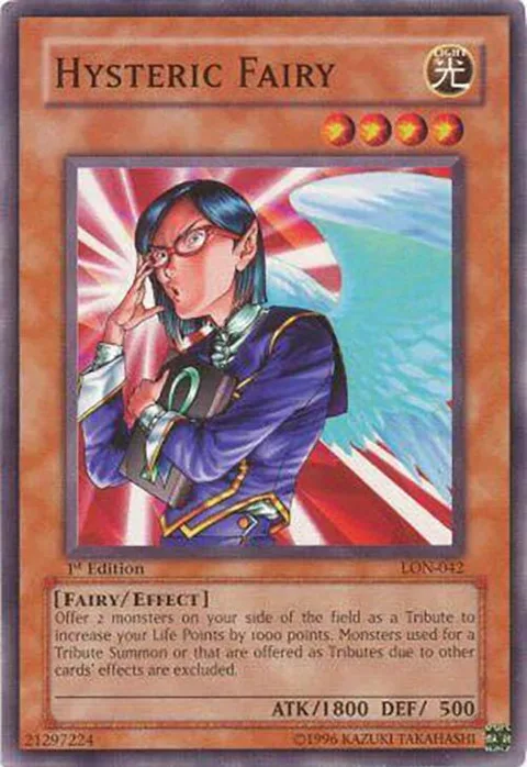 Hysteric Fairy LON-042 1st Edition Yu-Gi-Oh card from Labyrinth of Nightmare
