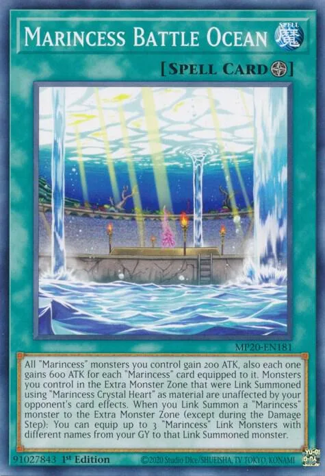 Marincess Battle Ocean MP20-EN181 Yu-Gi-Oh card from 2020 Tin of Lost Memories