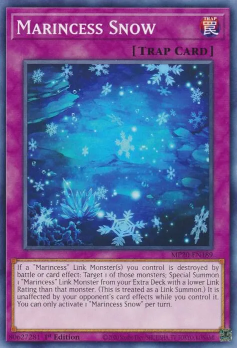Marincess Snow MP20-EN189 Yu-Gi-Oh card from 2020 Tin of Lost Memories
