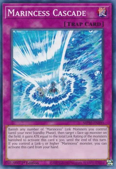 Marincess Cascade MP20-EN190 Yu-Gi-Oh card from 2020 Tin of Lost Memories