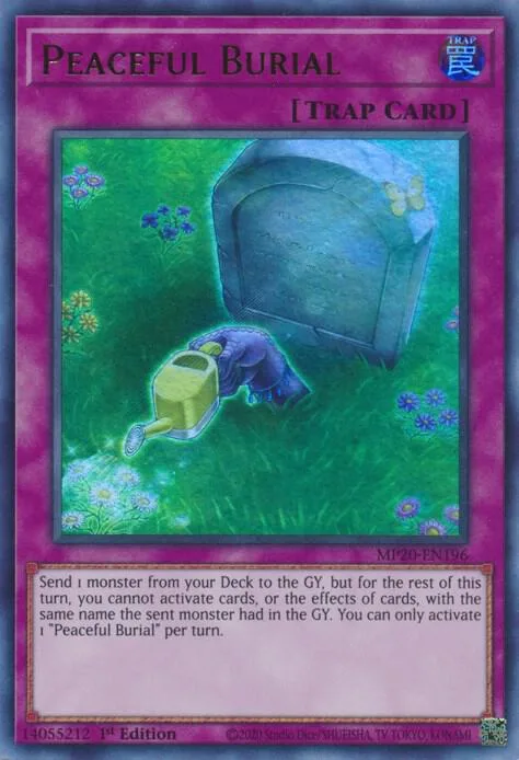 Peaceful Burial MP20-EN196 Yu-Gi-Oh card from 2020 Tin of Lost Memories