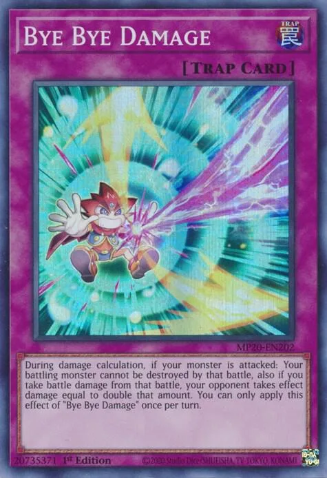 Bye Bye Damage MP20-EN202 Yu-Gi-Oh card from 2020 Tin of Lost Memories