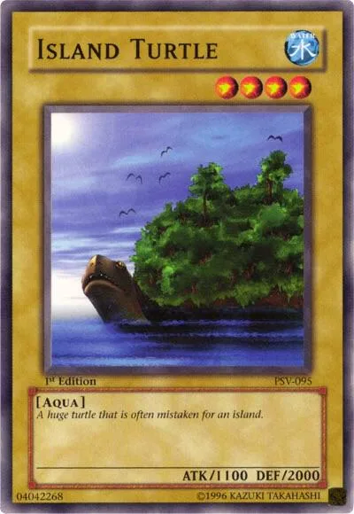 Island Turtle PSV-095 Unlimited Yu-Gi-Oh card from Pharaoh's Servant