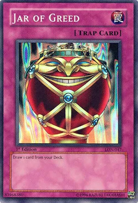 Jar of Greed LON-047 Unlimited Yu-Gi-Oh card from Labyrinth of Nightmare