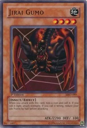 Jirai Gumo MRD-089 1st Edition Yu-Gi-Oh card from Metal Raiders