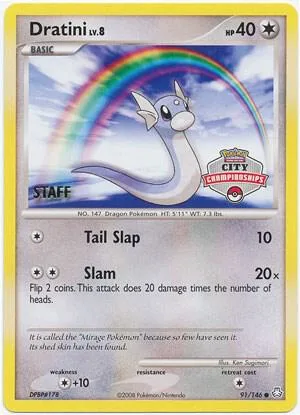 Dratini - 91/146 City Championships [Staff] #091/146 Pokémon card from League & Championship Cards