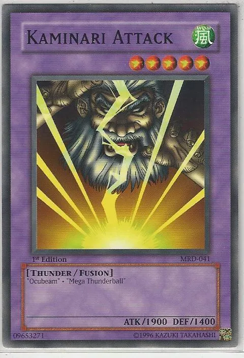 Kaminari Attack MRD-041 1st Edition Yu-Gi-Oh card from Metal Raiders