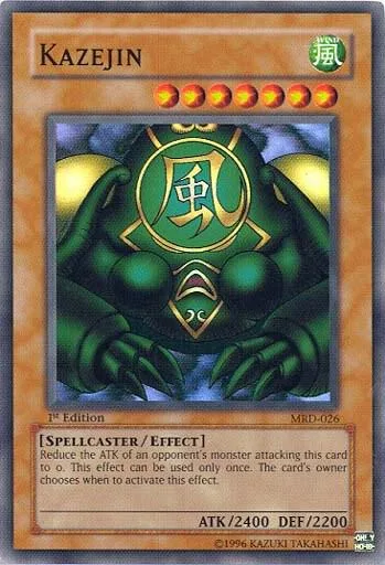 Kazejin MRD-026 Unlimited Yu-Gi-Oh card from Metal Raiders