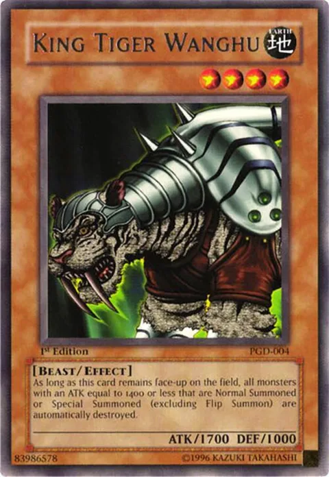 King Tiger Wanghu PGD-004 Unlimited Yu-Gi-Oh card from Pharaonic Guardian
