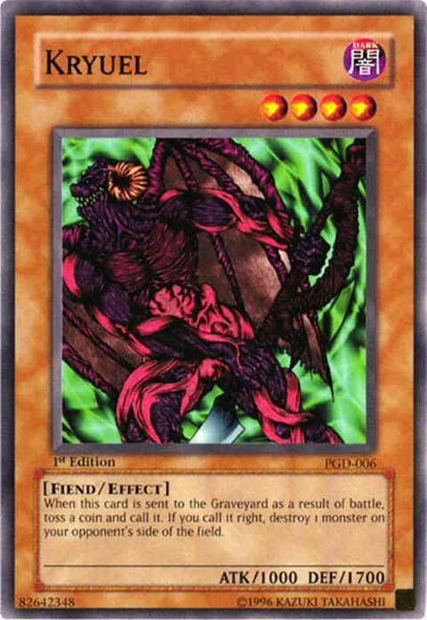 Kryuel PGD-006 1st Edition Yu-Gi-Oh card from Pharaonic Guardian